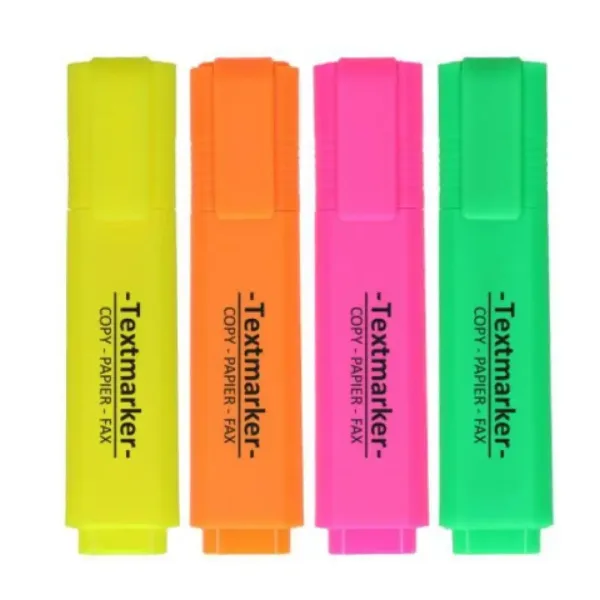 Spirit: Neon-Textmarker-Set, 4-teilig, mit abgeschrägter Spitze von 1–4 mm Bild 2