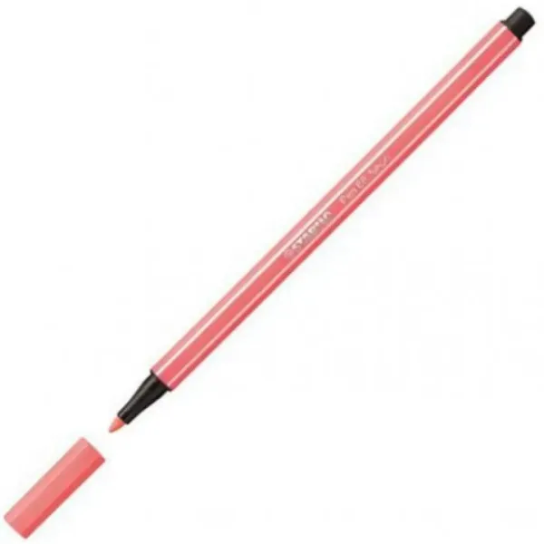 Stabilo: Pen 68 Filzstift in fluoreszierendem Rot, 1 mm Bild 2