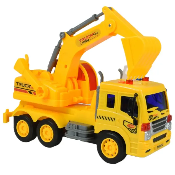Stadt Lkw: Bagger Lkw mit Licht und Sound 1/18 Bild 5