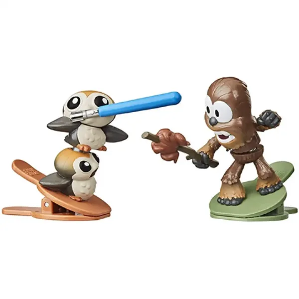 Star Wars Battle Bobblers Porgs vs Chewie Clip-Figur - Hasbro Bild 2