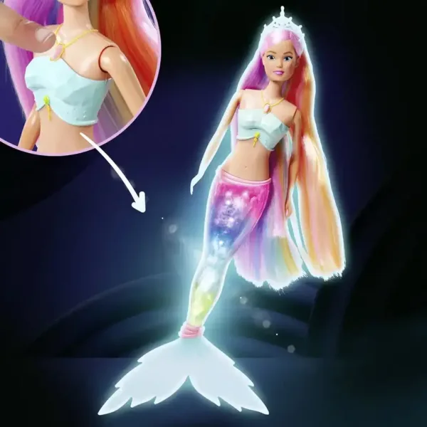 Steffi Love: Steffi magische Regenbogen-Meerjungfrauenpuppe mit leuchtender Flosse - Simba Toys Bild 2