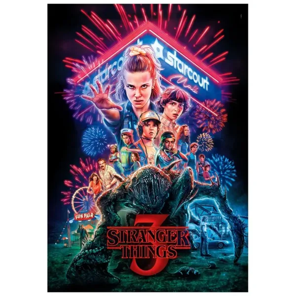 Stranger Things Staffel 3 1000 Teile Puzzle mit Poster - Clementoni Bild 2