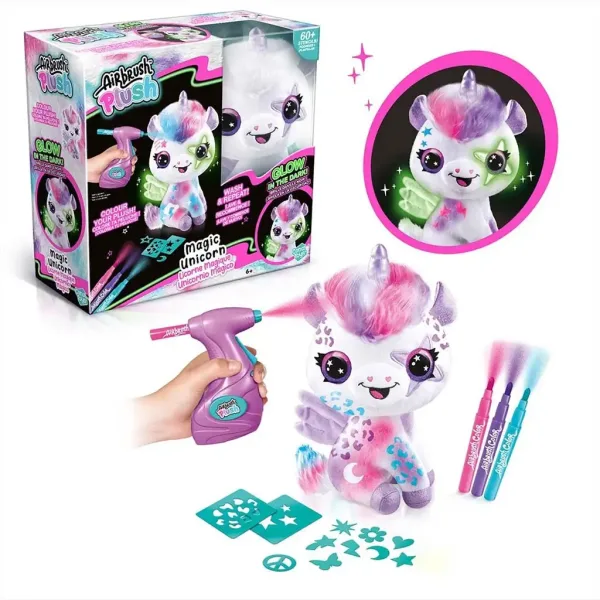 Style4Ever Färbbare Plüsch Dunkel leuchtendes Einhorn Set Bild 2