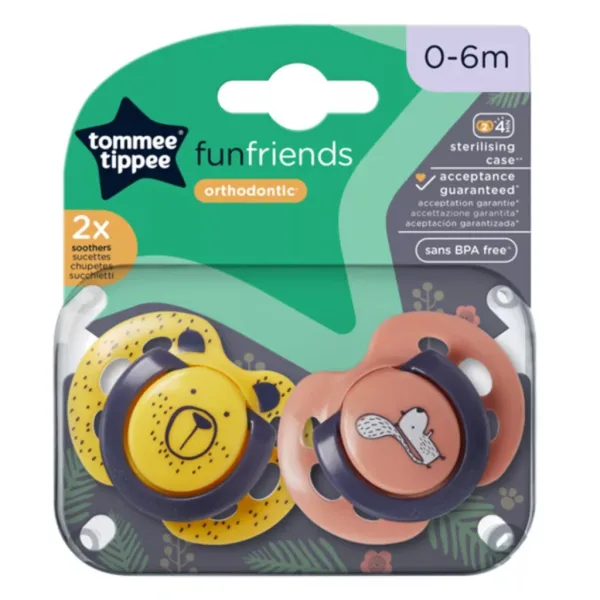 Tommee Tippee: FunFriends 2er Set orthodontischer Schnuller in verschiedenen Varianten (0–6 Monate) Bild 1