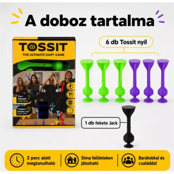 Tossit Starter Pack lila-grün Silikon haftenden Dart Gesellschaftsspiel Bild 2