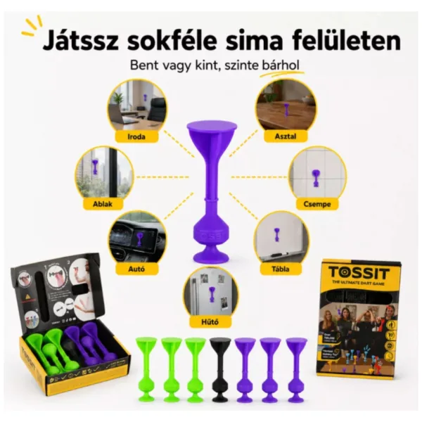 Tossit Starter Pack lila-grün Silikon haftenden Dart Gesellschaftsspiel Bild 5