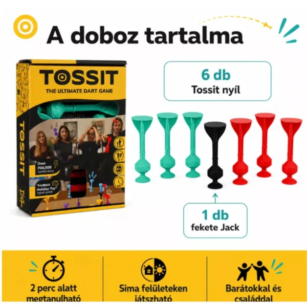 Tossit Starter Pack rotes-türkis Silikon haftenden Darts Gesellschaftsspiel Bild 2