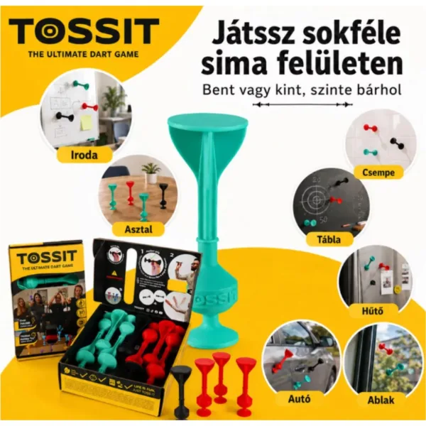 Tossit Starter Pack rotes-türkis Silikon haftenden Darts Gesellschaftsspiel Bild 5