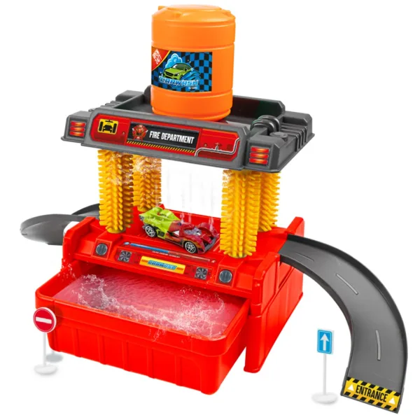Turbo Racers Autowaschbahnset mit Auto in verschiedenen Farben Bild 2