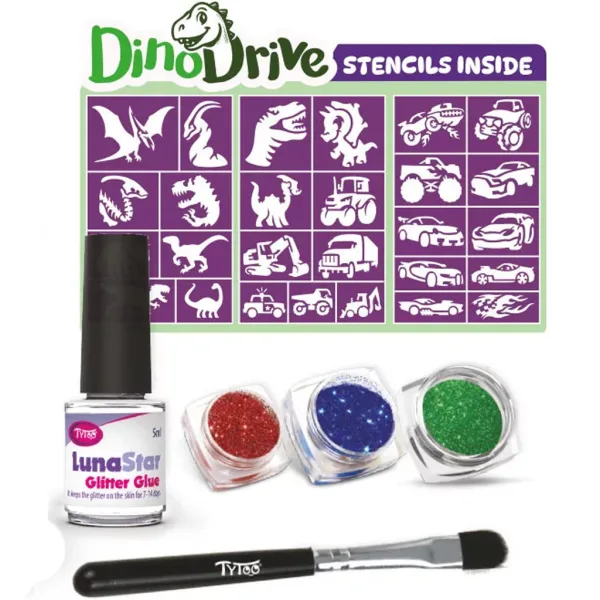 TyToo: DinoDrive Glitzer-Tattoo-Set Bild 2