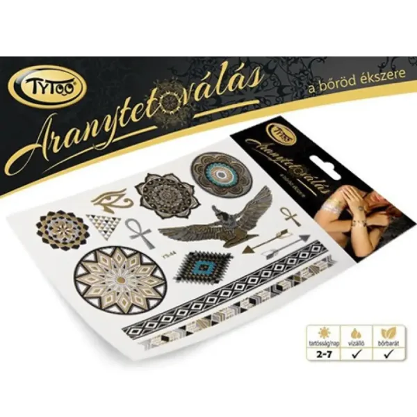 TyToo: Goldtattoo Ägyptische Motive Set 21x15cm Bild 2