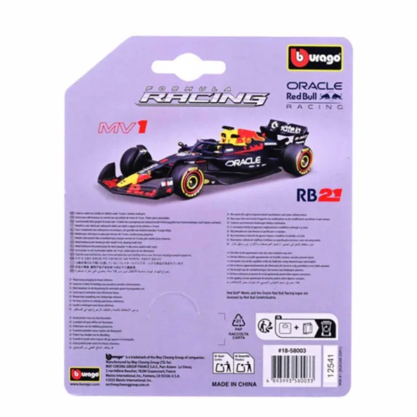 Bburago: Racing - Oracle Red Bull RB21 Japan Livery / Max Verstappen 1/64 Bild 2