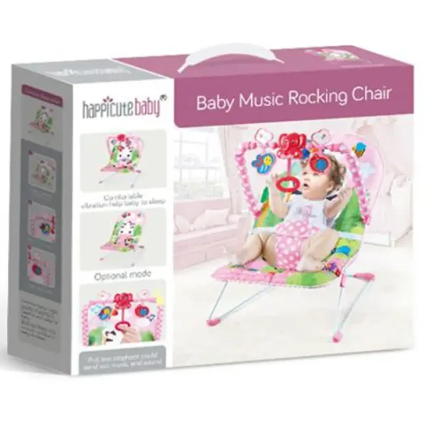 Vibrierender und musikalischer Ruhesessel in Pink mit Zebramuster Bild 2