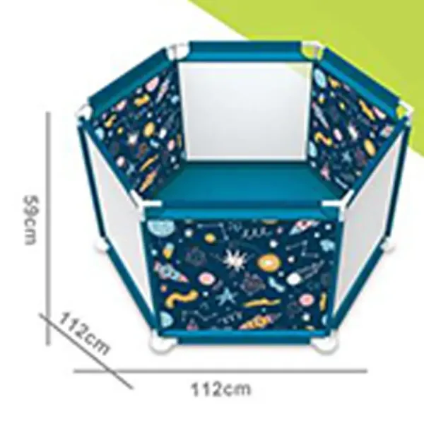 VivaKids Astronauten-Laufstall 112x59cm Bild 2