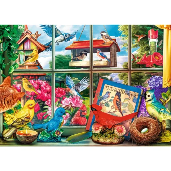Vögel hinter dem Fenster 1000-teiliges Premium Plus Quality Puzzle – Trefl Bild 2