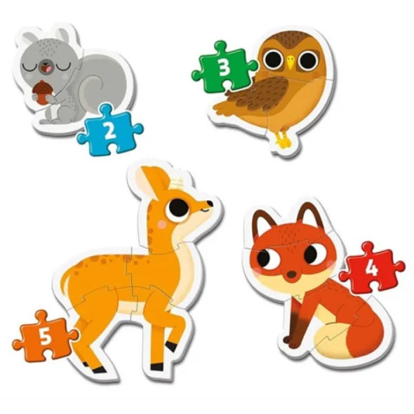 Waldtiere 4-in-1 Formenpuzzle Set - Clementoni Bild 2