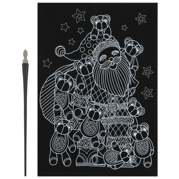 Weihnachtliches Kratzbild, A4 verschiedene - 1Stück Bild 3