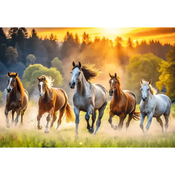 Wilde Pferde 1500-teiliges Puzzle - Trefl Bild 2