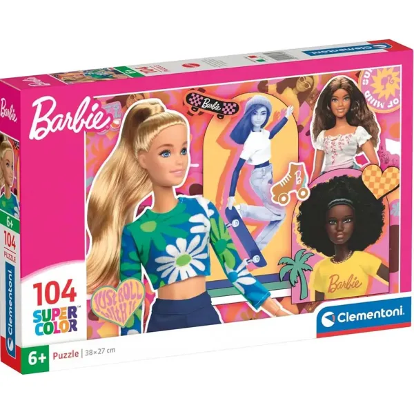 Wunderschöne Barbie-Puppen 104-teiliges Supercolor-Puzzle - Clementoni Bild 1