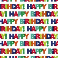 "Happy Birthday!" Geschenkpapier 100x70 cm