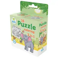 16-teiliges Malpuzzle 2-in-1 - Elefant
