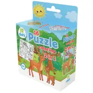 16-teiliges Malpuzzle 2-in-1 - Hirsch