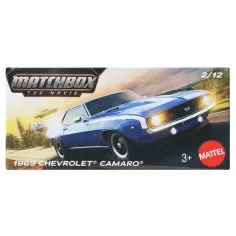 Matchbox A Film: 1969 Chevrolet Camaro Pappschachtel Spielzeugauto 1/64 – Mattel