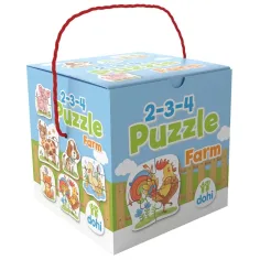 2-3-4 Teile Puzzle - Bauernhoftiere