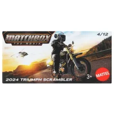 Matchbox A Film: 2024 Triumph Scrambler Pappbox Motorrad 1/64 – Mattel