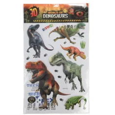3D Welt der Dinosaurier Dinosaurier Wandtattoo Set mit Poster Bild 1