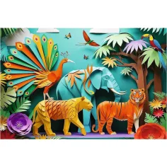 40-jähriges Jubiläum - Paper Art: Dschungel 160-teiliges Puzzle - Trefl Bild 2