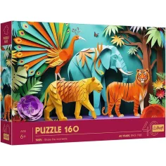 40-jähriges Jubiläum - Paper Art: Dschungel 160-teiliges Puzzle - Trefl