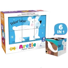 6-in-1-Bilderwürfel-Puzzle – Arktische Tiere
