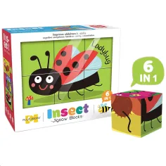 6-in-1 Puzzle-Geschichtenwürfel - Insekten Bild 1