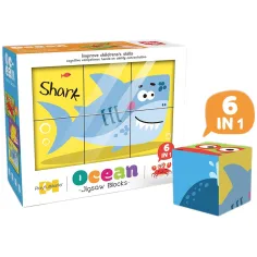 6-in-1 Puzzle-Märchenwürfel - Ozean Bild 1