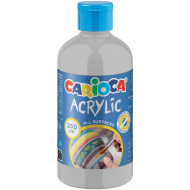 Acrylfarbe silberfarben, 250 ml - Carioca