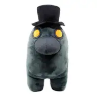Among Us schwarze 25cm Plüschfigur mit Hut
