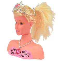 Angell: Frisier- und kämmbarer Puppenkopf mit Tiara und Zubehör, 21 cm Bild 4