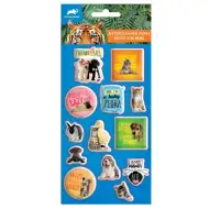 Animal Planet 3D Puffy Sticker Set auf einem 10x22cm Bogen