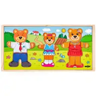 Anziehbare Bärenfamilie Holzpuzzle - Woodyland