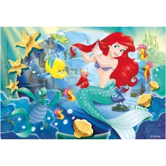 Arielle, die kleine Meerjungfrau 2-in-1-Puzzle und Ausmalbild, 250 Teile, 50 × 35 cm – Lisciani Bild 2