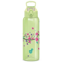 Ars Una: 3D Beach Flowers, grün geblümte BPA-freie Trinkflasche 700 ml