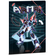 Ars Una: A.R.M.S. Mappe mit Gummizug und Robotermotiv, A4-Format