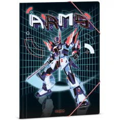 Ars Una: A.R.M.S. Mappe mit Gummizug und Robotermotiv, A4-Format