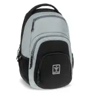 Ars Una: Ash AU-2 grau-schwarzer abgerundeter Schulranzen, Rucksack 32x46x22cm