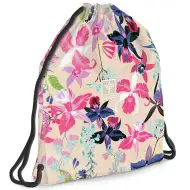 Ars Una: Beach Flowers geblümter Turnbeutel für Teenager, Sportbeutel 37,5x46 cm