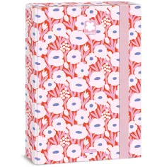Ars Una: Bloomie Blumenmuster-Heftbox mit Gummizug A4