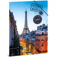 Ars Una: Cities of the World Paris Gummibandmappe A4