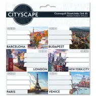 Ars Una: Cityscape verpackte Heftetiketten 3x6 Stück