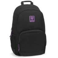 Ars Una: Cordura-Schulrucksack für Mädchen, schwarz-violett, AU-14, 32 x 51 x 25 cm